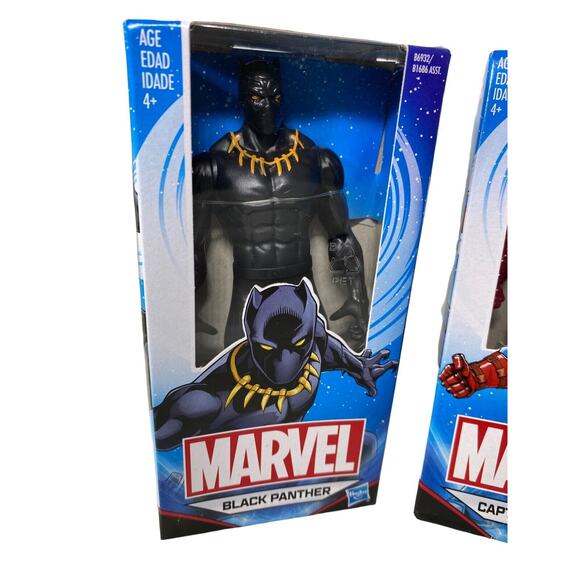 Marvel Lot Of 4 Action Figures 6” Captain America, Hulk, Ironman, Black Panther - Picture 2 of 8